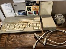 Vintage Atari ST 520ST Computer Disk Drive Cords And Manuals UNTESTED FOR PARTS picture