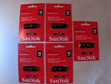 SanDisk Cruzer Glide 16GB USB 2.0 Flash Drives (LOT OF 5 UNITS) NEW IN BOX picture