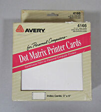 Avery Dot Matrix Printer Cards 4166 3