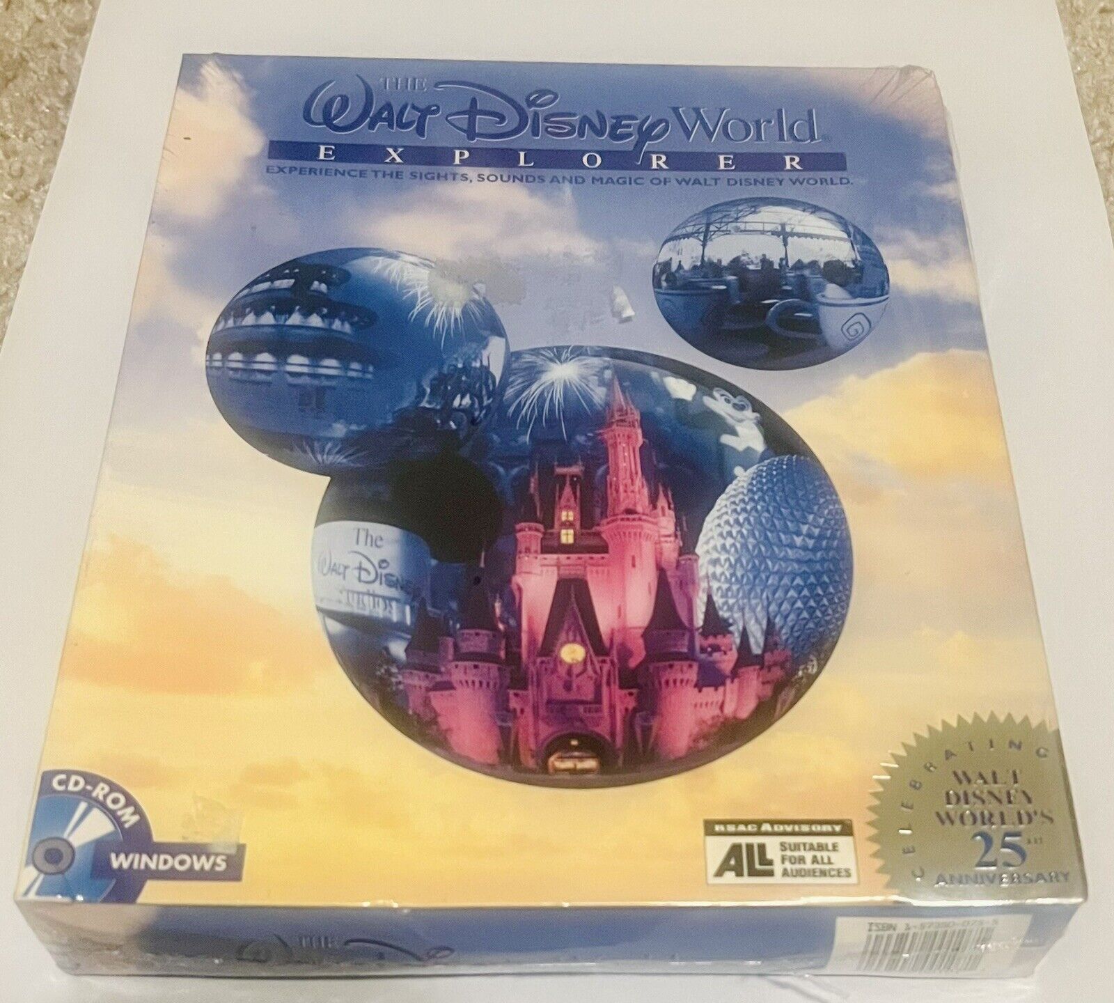 Vintage 1996 Walt Disney World Explorer 25th Anniversary(PC CD-ROM) Rare SEALED