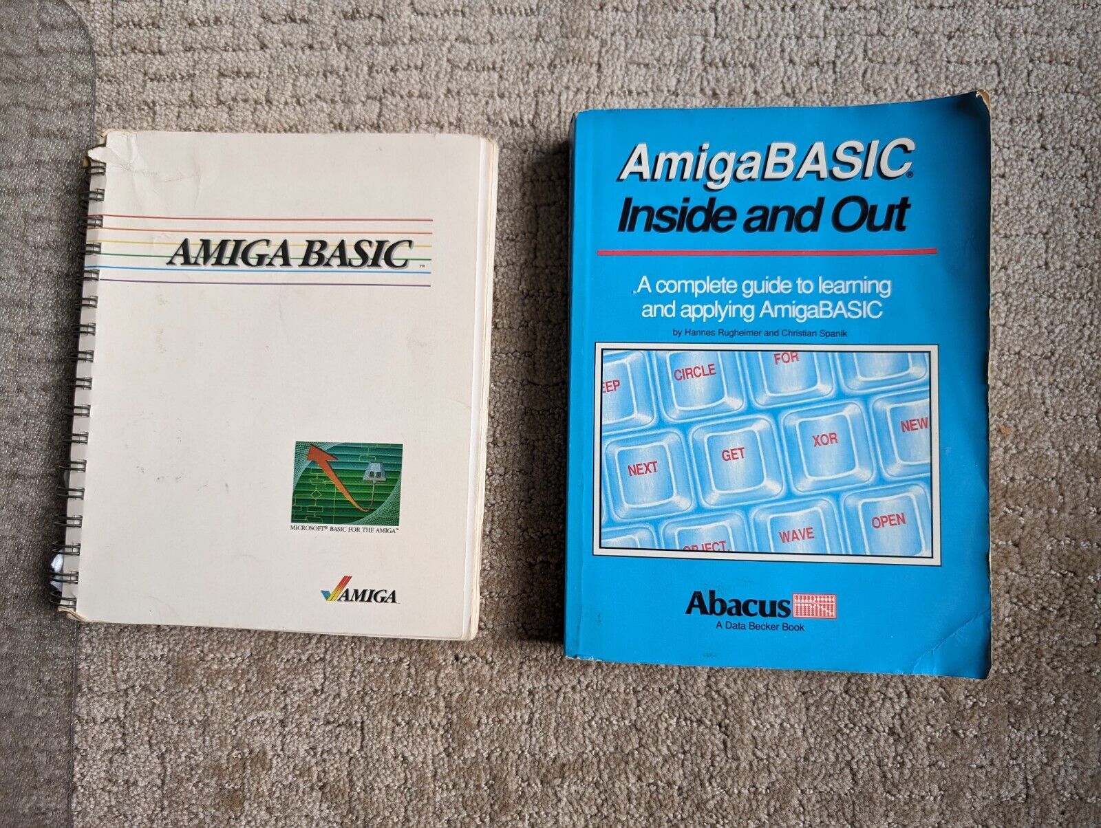 Amiga Basic Book Bundle - Vintage Amiga Manual And Data Becker Book
