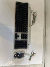 VINTAGE MACINTOSH PRO KEYBOARD AND MOUSE M7803 M5769 BLACK picture