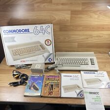 Commodore 64C Personal Computer in Box w/ Cords and Manuals Tested Working READ picture