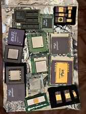Lot of Various vintage IC's:  Intel Processors and others. Gold, Ceramic, etc picture