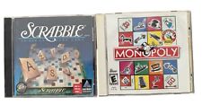 Vintage Scrabble (1995) & Monopoly (2002) CD-ROM Games - Windows 95 & 98 - EUC picture