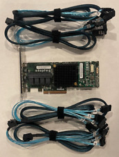 Adaptec ASR-71605 6Gb/s PCIe RAID Adapter + 4x Mini SAS SFF-8643 SATA Cables picture