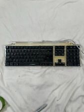 Vintage Apple M7803 USB Keyboard Wired Black/Clear  Tested Some Keys Are Stiff picture