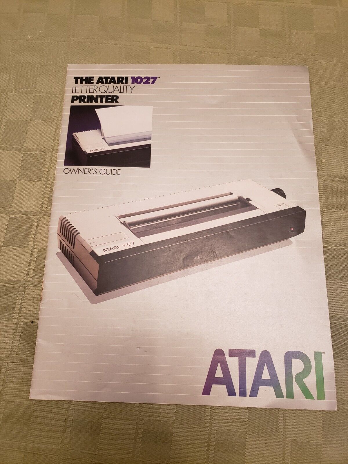 The Atari 1027 Letter Quality Printer Owner’s Manual Only Atari 800 XL Computers