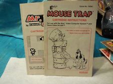 Coleco Vision Vintage Gaming Manuals/ Booklets Lot Of 2 Mr. ~ Mouse Trap~ 1982 picture