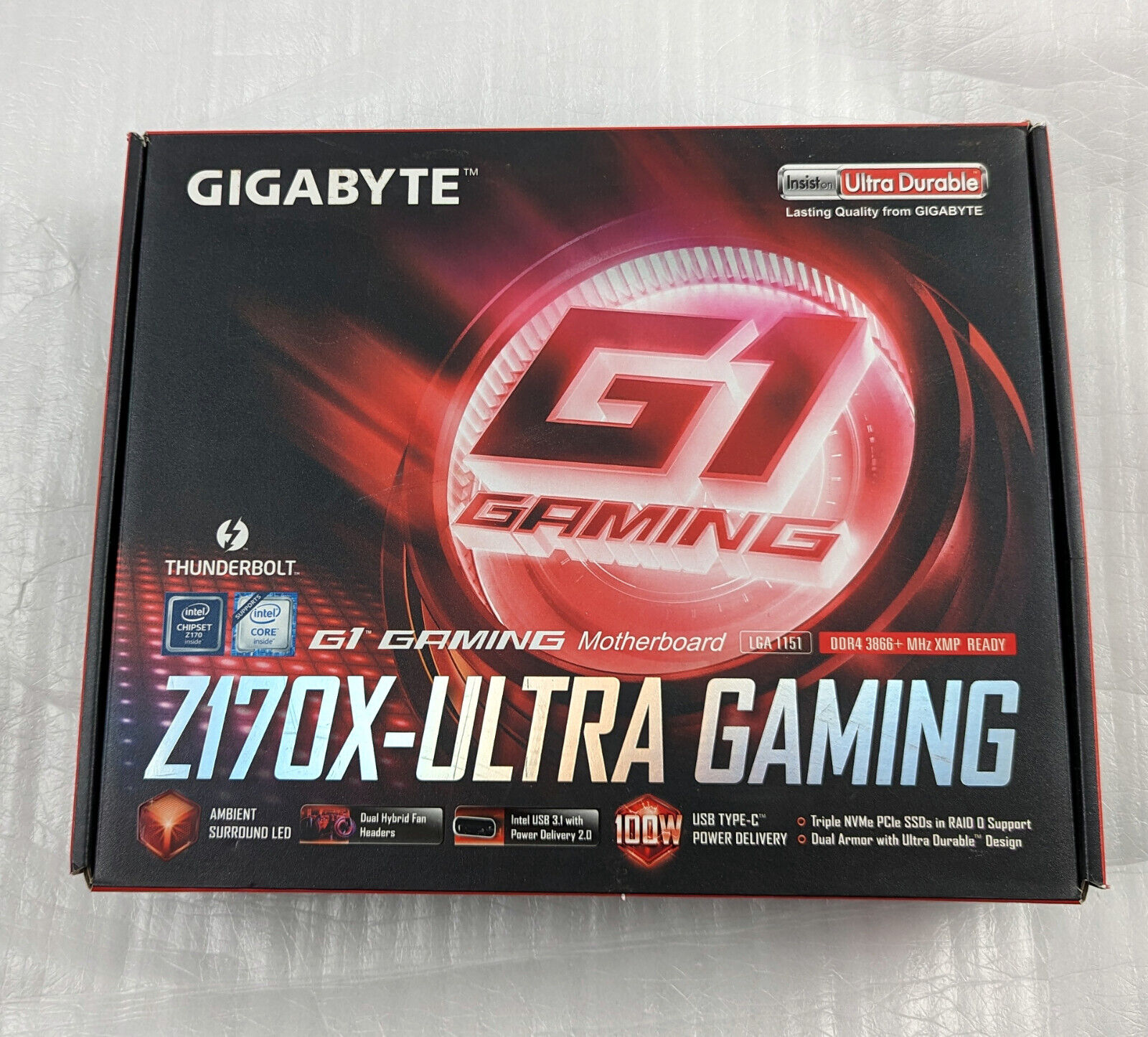 GIGABYTE GA-Z170X Ultra Gaming Intel 6th/7th Gen LGA1151 ATX Motherboard w/Win10