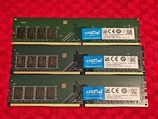 Lot of 3 Micron Crucial Desktop 8GB 2666V RAM picture