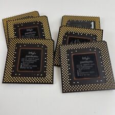 Set of 6 Vintage Intel Pentium MMX Gold Ceramic CPU Bent Pins for Gold Recovery picture