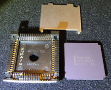 Vintage INTEL R80186 Purple Ceramic, Gold leads, CPU With 68-pin LCC IC Socket picture