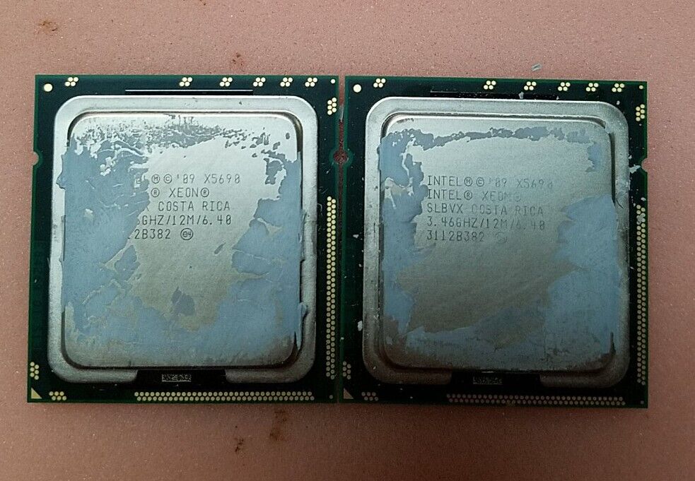 2 Intel Xeon X5690 Six-Core 3.46GHz 12MB For Server SLBVX 