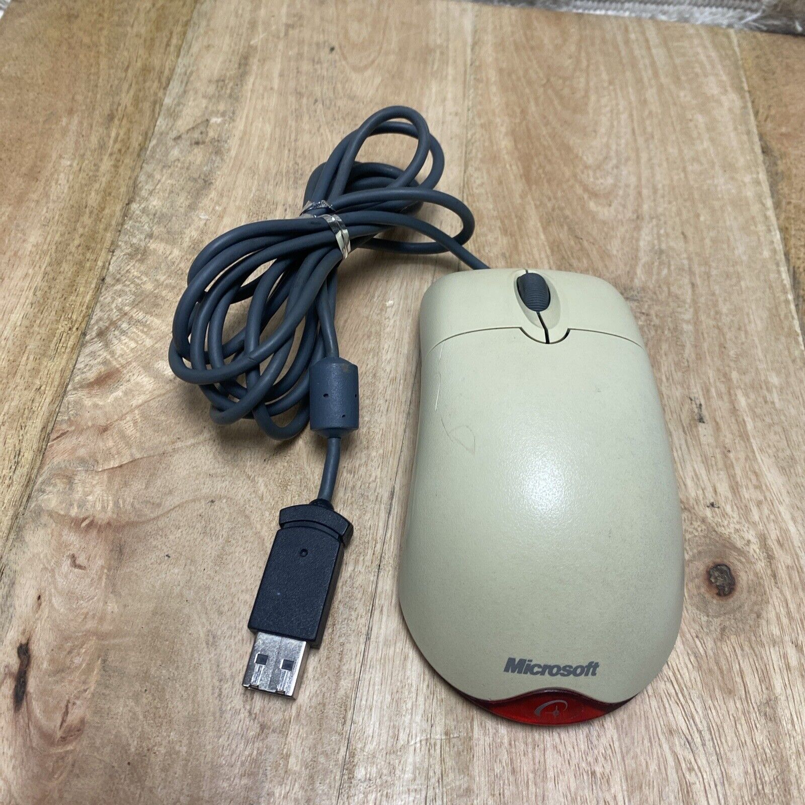 Vintage Microsoft Wheel Mouse Optical USB PS/2 Compatible X08-71118 Tested