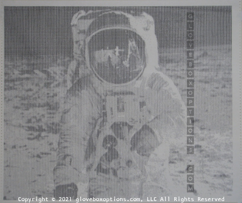 Astronaut on the Moon - Mainframe Impact Printer ASCII Printer Art