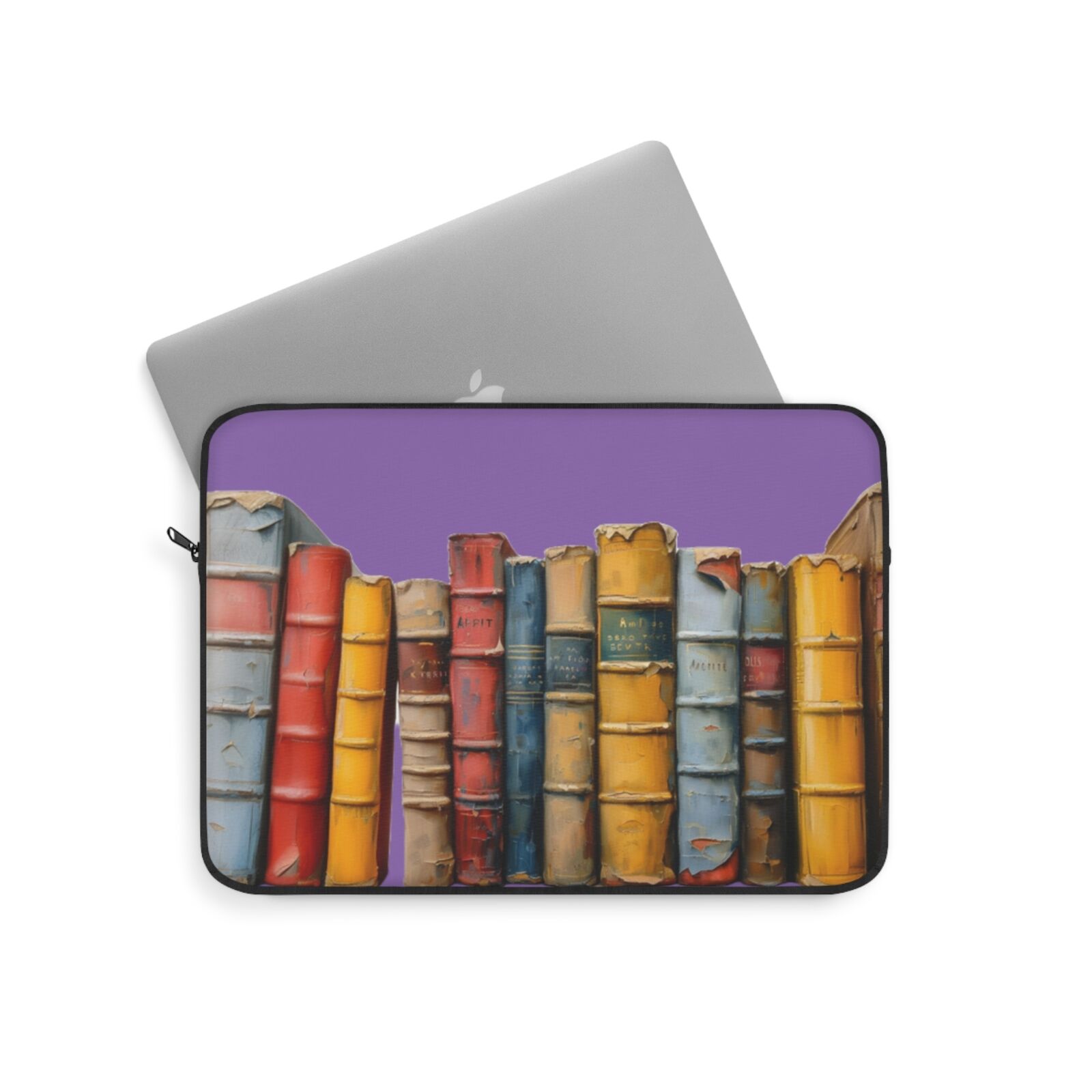 Vintage Books Laptop Sleeve in Light Purple