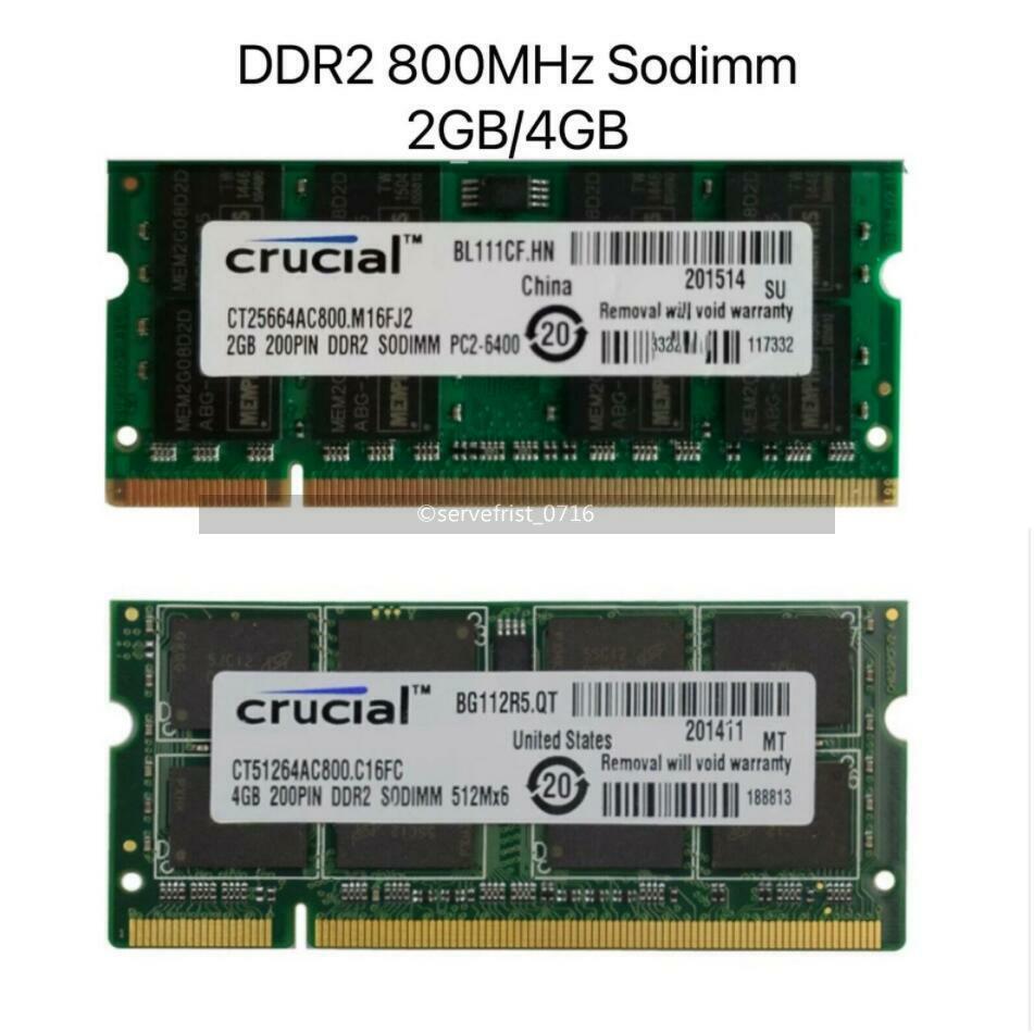 DDR2 2GB 4GB 8GB PC2-6400 800 MHz 200PIN PC2-5300 667 MHz Laptop so-dimm RAM lot