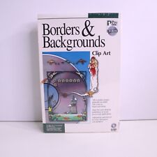 Pro One Borders & Backgrounds Clip Art CD-ROM Vintage Software NEW Sealed picture