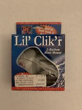 Vintage PC Concepts Lil Clikr 2-Button Mini Travel PS/2 Roller Ball Mouse 70802 picture