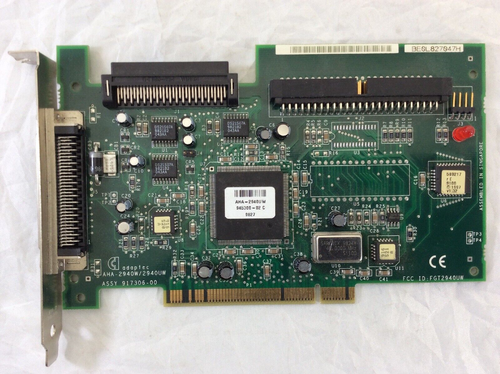 Adaptec SCSI Adapter Controller PCI Card 50 Pin 68 Pin Ultra Wide AHA-2940UW