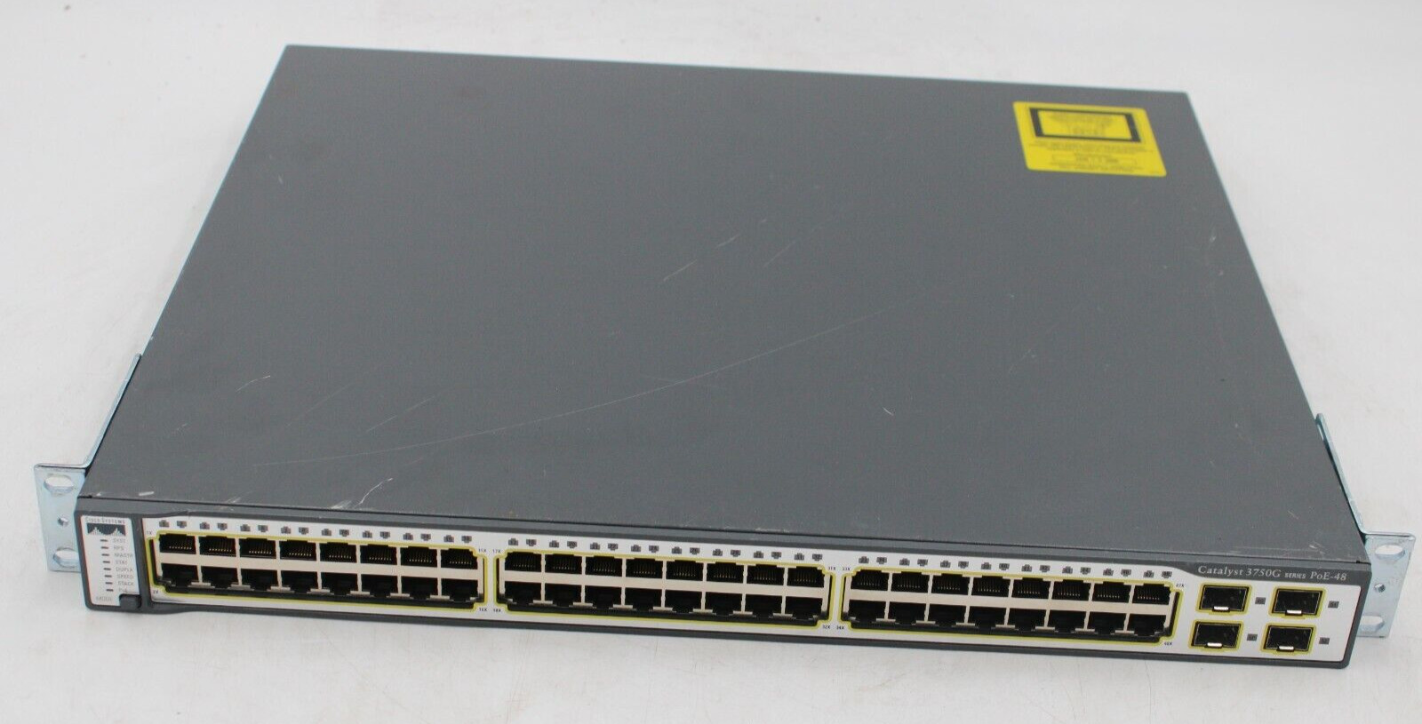 Cisco Catalyst WS-C3750G-48PS-S 48 Port PoE Gigabit Ethernet Switch 4x SFP 