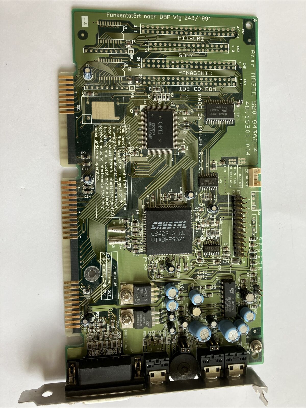 Acer Magic S20 94362-4 Vintage Computer Sound Card