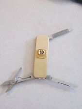 Vintage Hewlett Packard HP Gold Tone Service Pocket Knife File Scissors picture