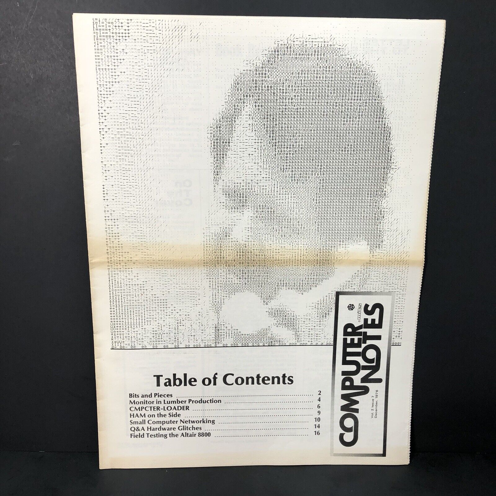 Vintage Computer Notes Newsletter Altair MITS Dec 1976 Vol.2 Issue 7 