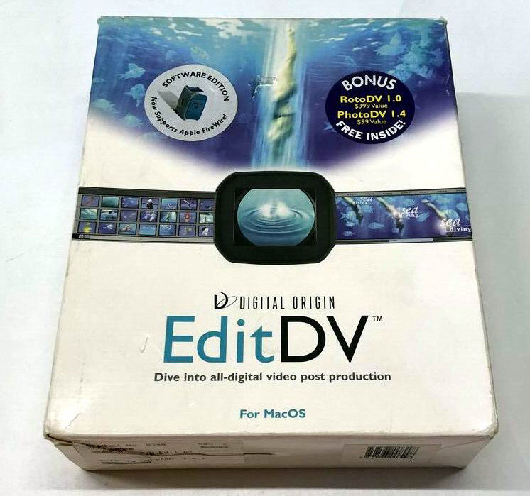 Vintage Digital Origin EditDV Software Edition for Macintosh / New In Box 