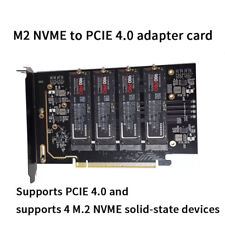 Maihelun PCIe 4.0x16 to Four Disk NVME Solid-State Drive M.2 Adapter SSD picture