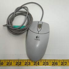 Vintage Logitech Mouse M-S48a 2 Button Mechanical Ball Scroll Wheel PS/2 picture
