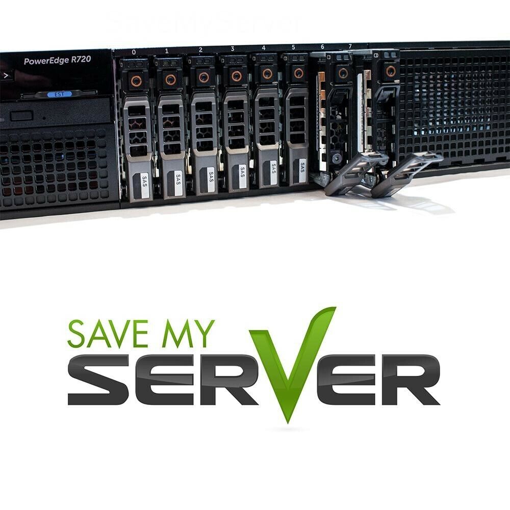 Dell PowerEdge R720 Server 2x E5-2630 2.3GHz = 12 Cores 32GB H710 2x 600GB SAS
