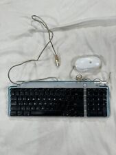 VINTAGE Apple Keyboard 1998 USB iMac Blue Model M2452 With Mouse M5769 picture