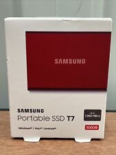 Samsung T7 500GB Portable External SSD - Red (MU-PC500R/AM) SEALED  picture