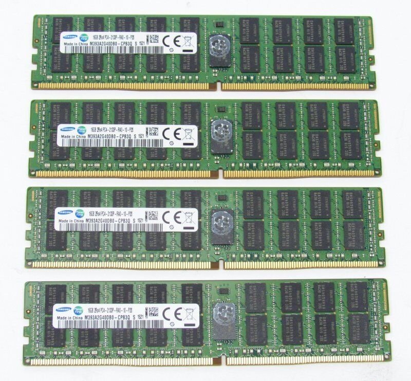 Samsung 64GB (4x16GB) PC4-2133P DDR4 ECC M393A2G40DB0-CPB Server Memory