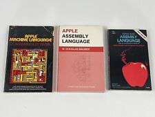 3 Book Lot Vintage Apple 2 II Machine Assembly Language 6502 Guides 1980s picture