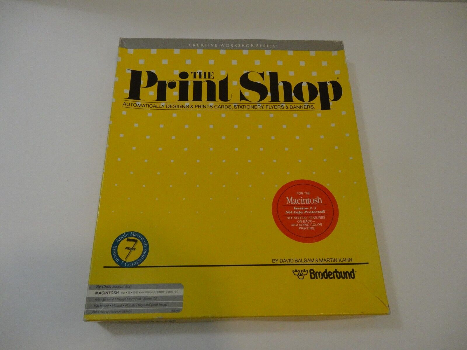 Vintage The Print Shop for Macintosh Version 1.3 Broderbund System 7