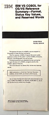 IBM VS COBOL for OS/VS Reference Summary 1981 Vintage Mainframe picture