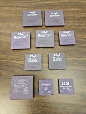 Vintage Rare Mixed Lot Of 10 CPUs Processor Collection/Gold Intel, AMD & ULSI picture