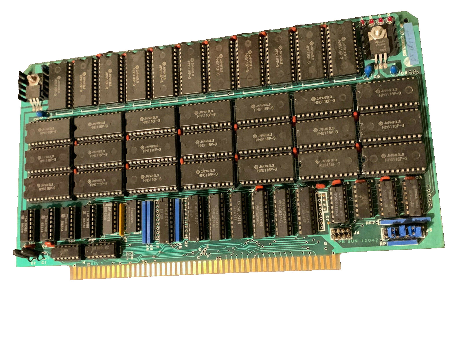 S-100 ALTAIR MITS Static RAM Memory Board VINTAGE (32) HM6116-3 IC\'S SOCKETED