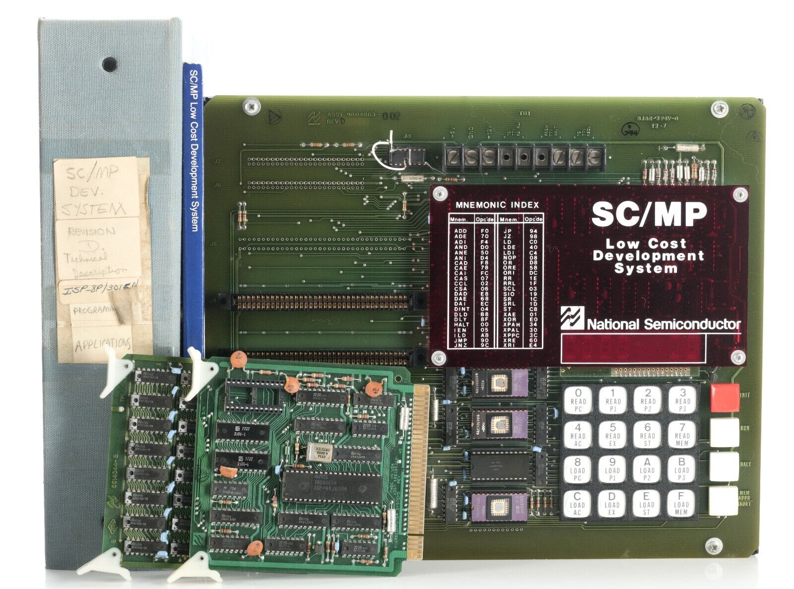National Semiconductor SC/MP Low Cost Development System w/ Cards Manuals
