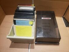 VINTAGE COMMODORE 64 FLOPPY DISKS HOLDER DATA CASE 5.25 INSERTS STORAGE BOX Lot picture
