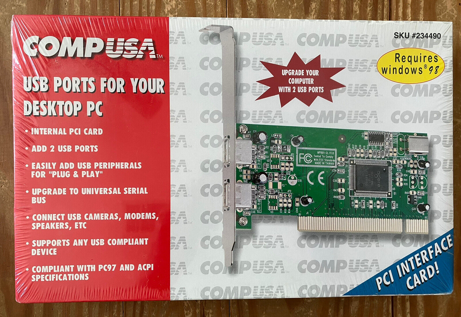 Vintage COMPUSA PCI / USB Interface Card