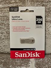 SanDisk 256 GB Ultra Luxe USB 3.2 Gen 1 Flash Drive Speed 400MBs NEW picture