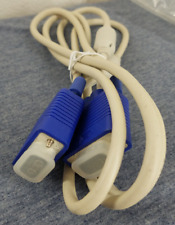 Vintage VGA Cable for CRT/ LCD Monitors w/Caps with Bag - 6 Feet  White/OffWhite picture