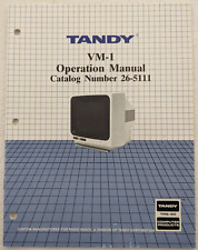 Tandy VM-1 Monitor Operation Manual Only Cat#26-5111; Vintage Radio Shack picture