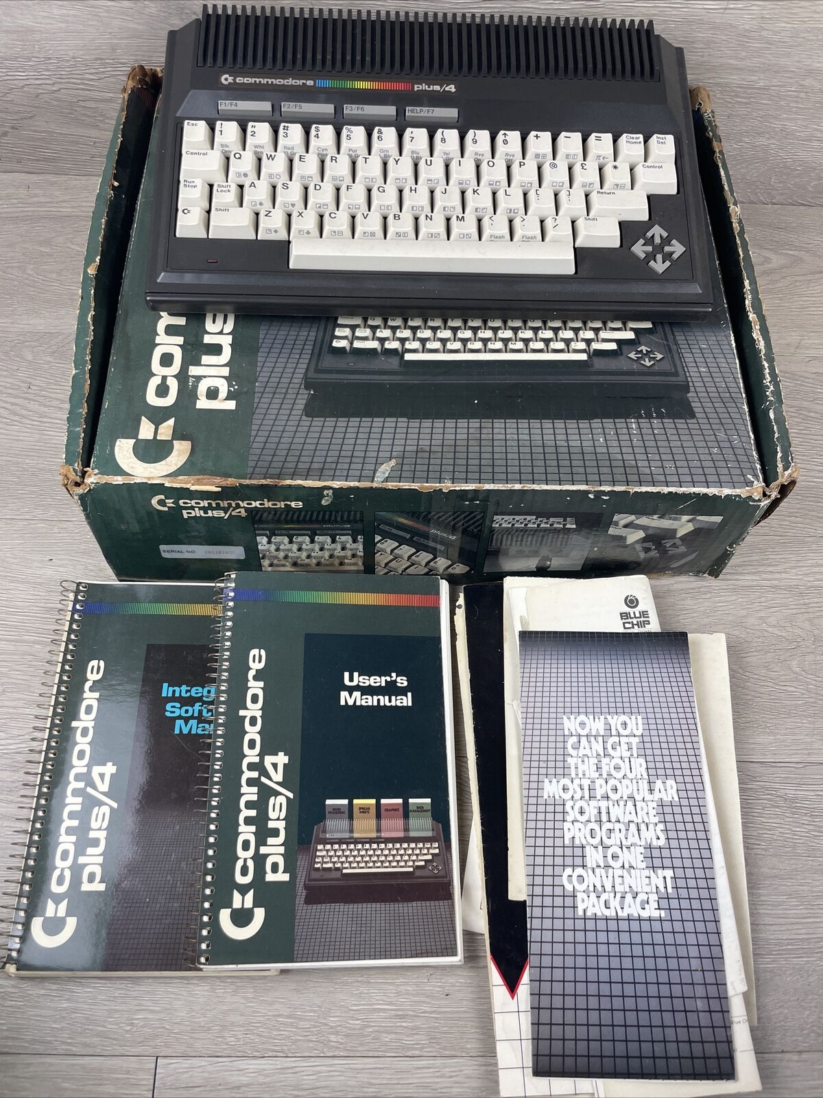 Commodore Plus/4 Computer Original Box And Manuals No Power Supply