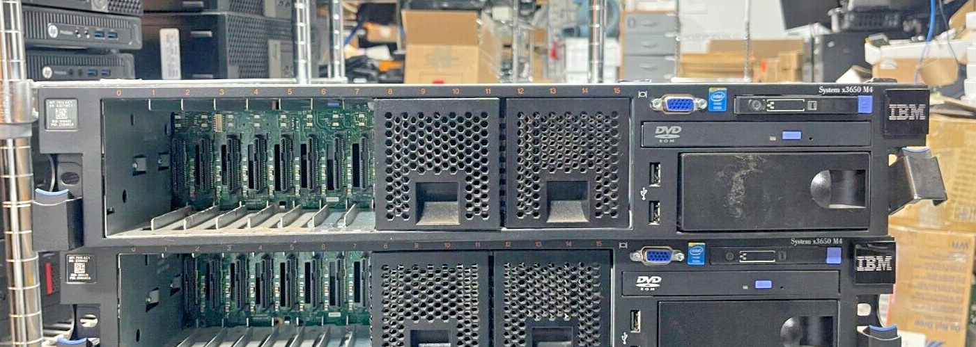 IBM System X3650 M4 Server, 2 x Xeon E5-2630 2.3Ghz 32GB RAM, 2 x 1.2 TB HDD