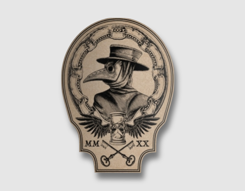 Vintage Plague Doctor Sticker Decal (Select your Size)